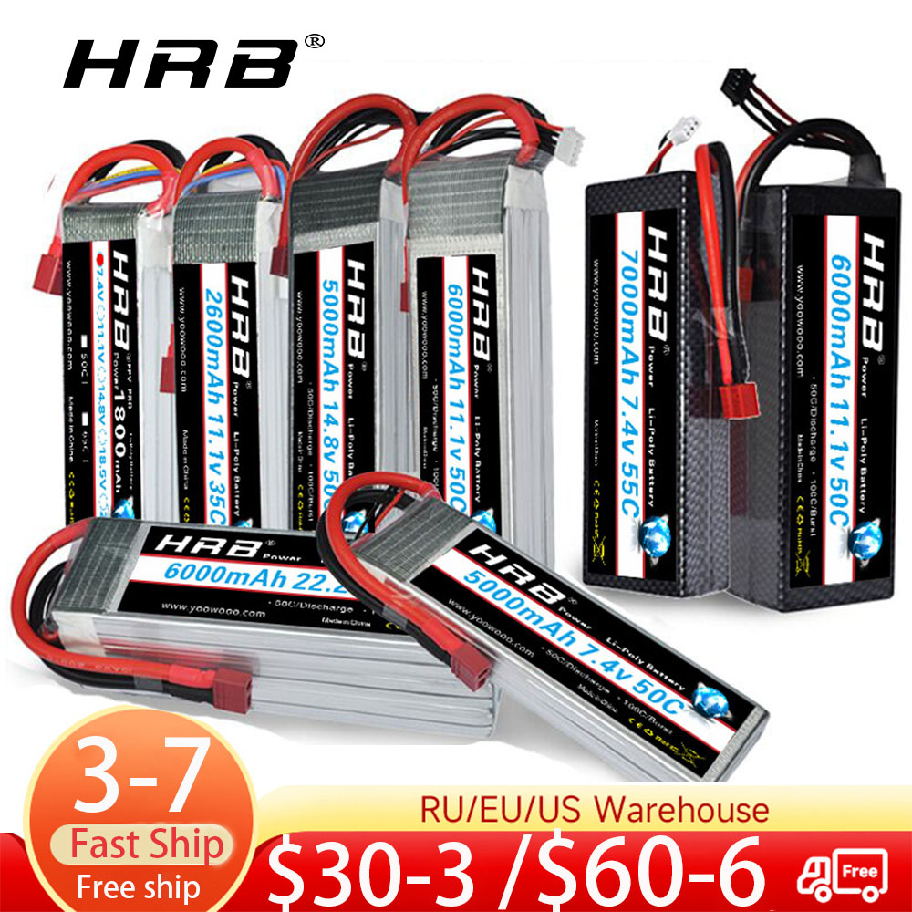 HRB Lipo Battery 2S 3S 4S 6S   - 6S Lipo Battery 22.2V 5000Mah 评论和价格